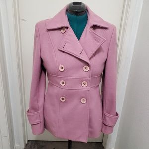 Black Rivet Size 8 Pink Coat